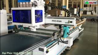 CNC NESTING 4 ĐẦU PRO-R4A | Nạp phôi tự động 1 công nhân đứng máy