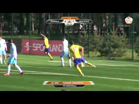 14.05.14 TOKO TARKHNIŠVILI scores goal vs FC Jurmala_(video sportacentrs.com)