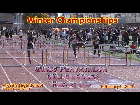2019 TF - Winter Championships - Pent 60H (Girls, 3 Heats)