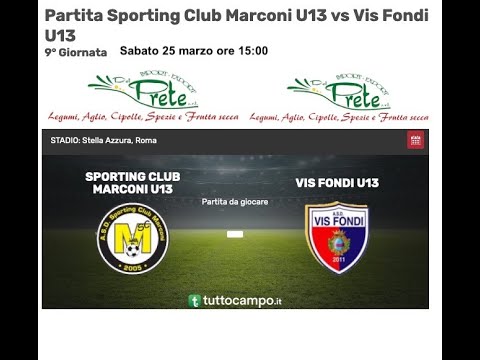 9° giornata di campionato Calcio a 5 Femminile Under 13 Sporting Club Marconi  VS Vis Fondi