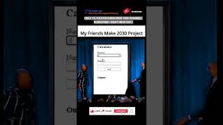 Subscribe 👍 Like ❤️ | 2030 Project Calculator with Python & JavaScript #shorts #viral #tranding