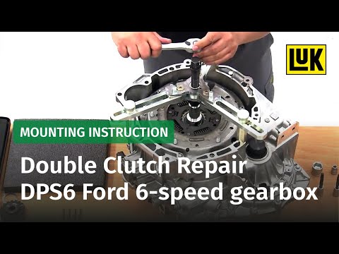 Replacement of the dry double clutch on the 6-speed gearbox DPS6, Ford