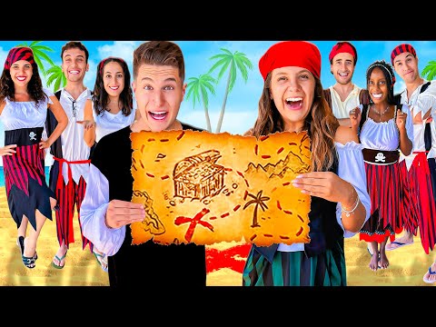 CACCIA AL TESORO GIGANTE DEL PIRATA CON TUTTI I NOSTRI AMICI NELLA VITA REALE!🏴‍☠️