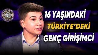 16 yaşındaki Türkiye'nin en genç girişimcisi olan Mehmet Ensar Çalışan Milyoner'