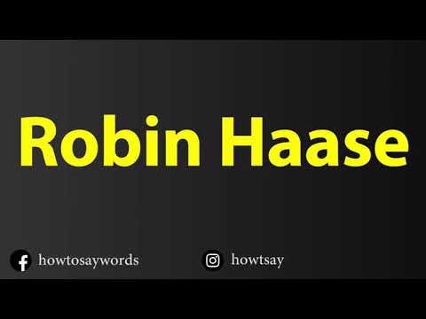 How To Pronounce Robin Haase