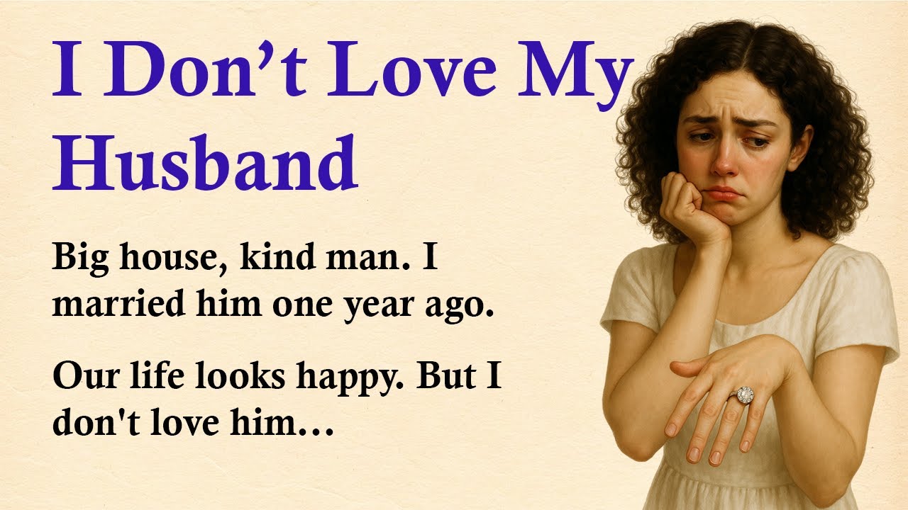 I Married Someone I Didn’t Love ✅ Emotional English Story (A1–A2 Level)✅