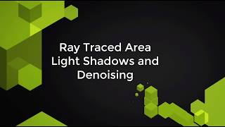 Ray Traced Light Area Shadows and Denoising