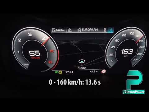 2020 Audi A6 C8 Avant 50 TDI quattro (286hp) - acceleration with launch control