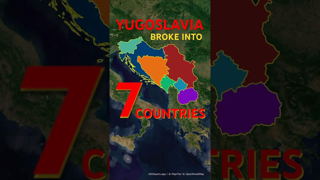 How YUGOSLAVIA Broke Into 7 Countries #Yugoslavia ##BalkanHistory #EUROPE #worldmap #russia #india