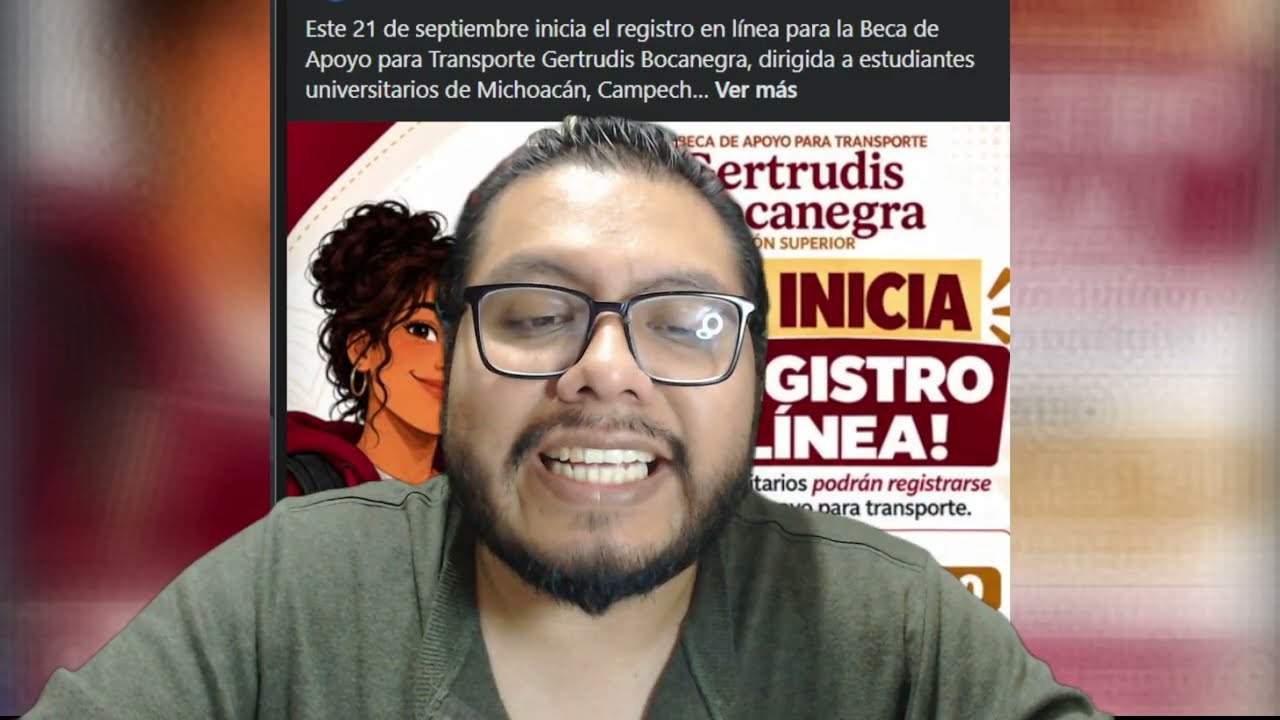 CORRELE! ya puedes hacer el registro a le beca Gertrudis Bocanegra del 17 al 30 de sep