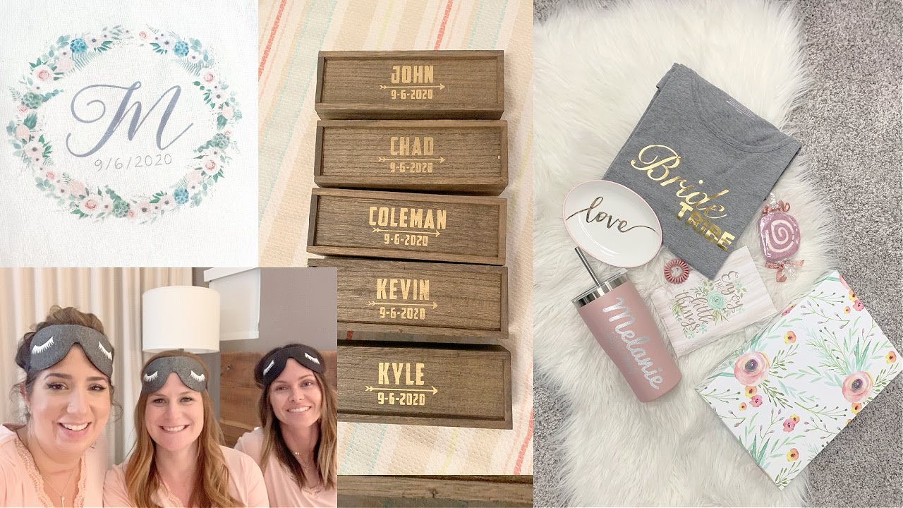 DIY GROOMSMEN & BRIDESMAIDS GIFTS | WEDDING VLOG