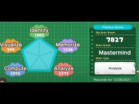 Big Brain Academy Switch - Score summary and sample game runs