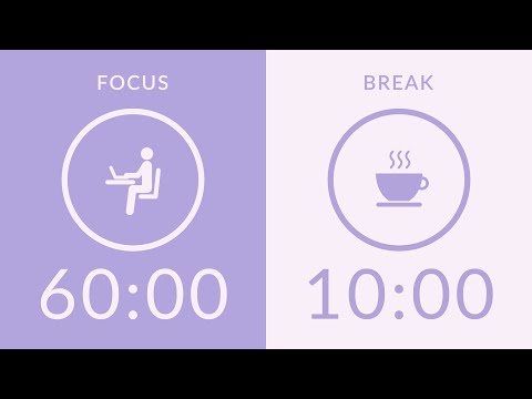 60/10 Pomodoro Timer with Pink Noise 🎧 8-Hour Study with Me for Deep Focus & ADHD ✨