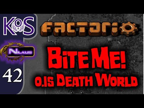 Factorio 0.15 Bite Me! Ep 42: NO TRAIN TECH - Death World COOP MP Gameplay, Let's Play