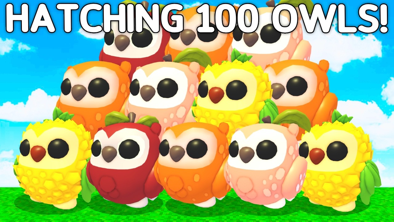 Hatching 100 Fruit OWLS In Adopt Me!