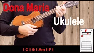 Dona Maria - Thiago Brava ft Jorge - Tutorial ukulele