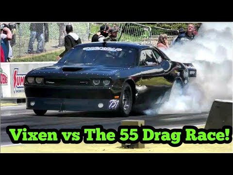 The 55 vs Vixen twin turbo Challenger at No Prep Kings 2 Topeka Kansas