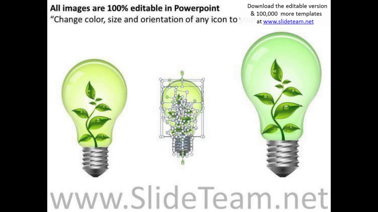 concept green technology bulb powerpoint slides and ppt diagram templates pptx