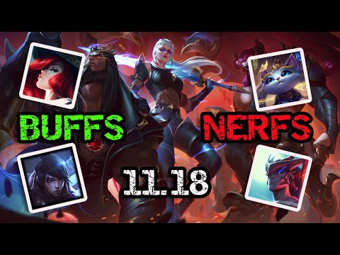 11.18 BUFFS & NERFS - PBE PREVIEW LEAGUE OF LEGENDS