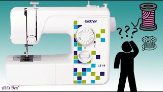 Beginners how to thread up a sewing machine. Brother LS14, Lidl lx3817a #sewwithabi