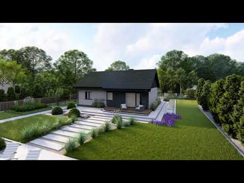 Z454 Real Green - Gotowy projekt domu z poddaszem użytkowym we współczesnym stylu do 90 m2