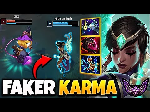T1 Faker Karma vs Tristana [ MID ] Lol Korea Master Patch 14.2 ✅