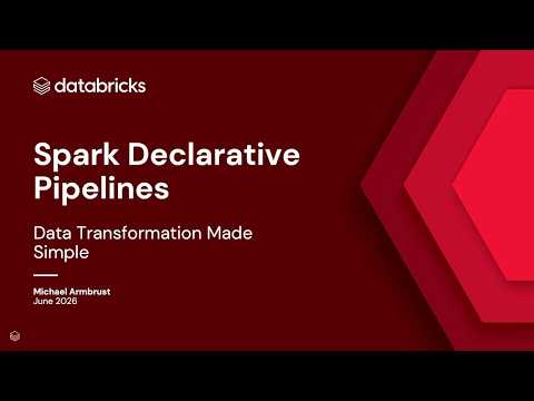 Watch: Getting the Most Out of Spark Declarative Pipelines: Deep Dive on What’s New and Best Practices