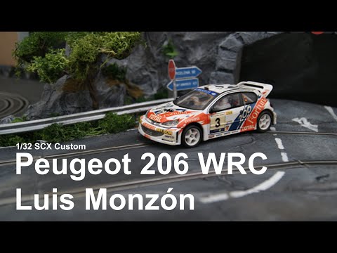 Peugeot 206 WRC Luis Monzón SCX 1/32 Custom