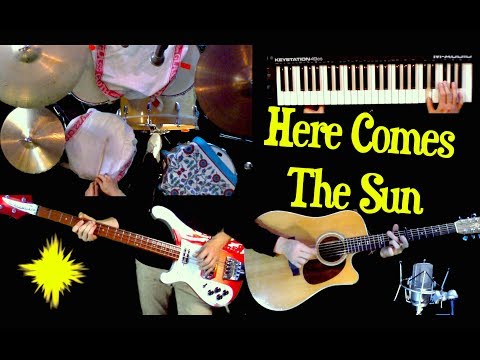 Here Comes The Sun - Instrumental Cover - Guitar, Bass, Drums, Moog and Strings Video