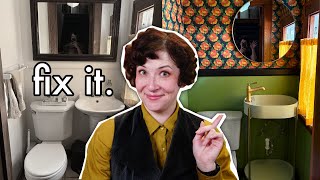 Destroying my Boring Beige Bathroom : Art Deco Renovation