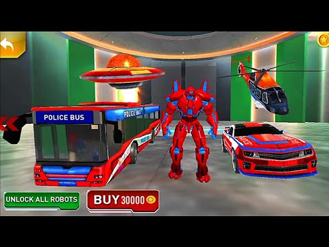Bus Robot Police Car Multiple Transform War Game 2020 #3 - Android Gameplay