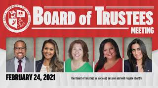 LBCCD - Board of Trustees Meeting - February 24, 2021 video