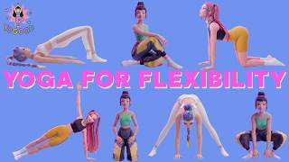 🤍 Yoga Adventure with RUMI, ZOEY and MIRA! 🌈 EASY STRETCHING 👑