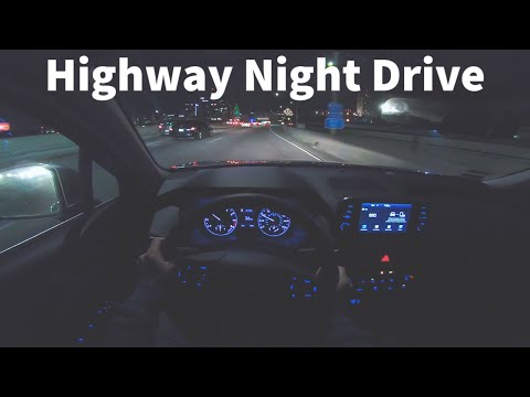 30 Minute Highway Night Driving for Sleep, ASMR, Relaxing