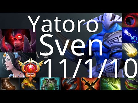 Yatoro Sven vs Medusa, Dragon Knight, Invoker - before Ink Swell, BKB up,  Disruption Arrow - dota2