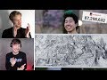 Pewdiepie & MrBeast Review my Art! - Drawing Pewdiepie for 24 Hours Straight!