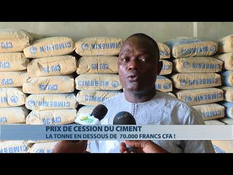 Société : constat du prix de cession de la tonne de ciment