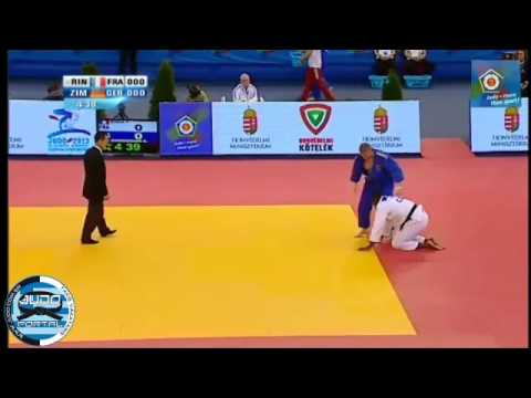 European Judo Championships Budapest 2013 o100kg RINER Teddy (FRA) - ZIMMERMANN (GER)