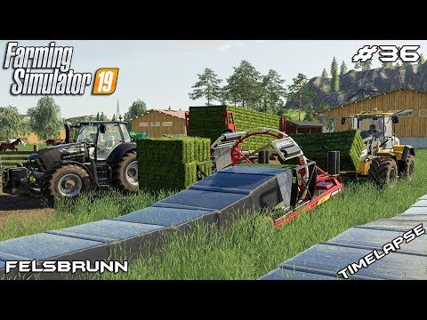 Wrapping 165 bales with X-tractor | Animals on Felsbrunn | Farming Simulator 19 | Episode 36