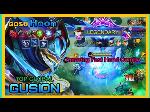 Legendary GUSION Amazing Fast Hand Combo By Gosu Hoon - Mobile Legends