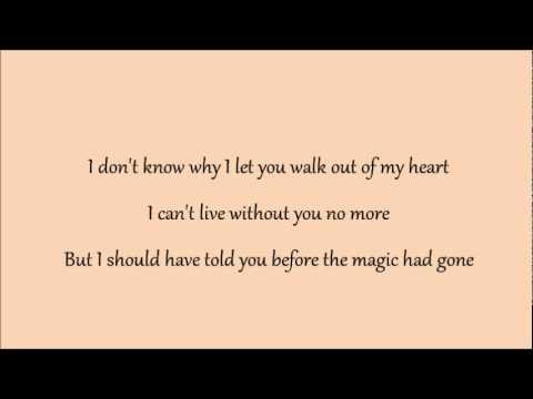 C21 - I Should Have Told You Before Lyric