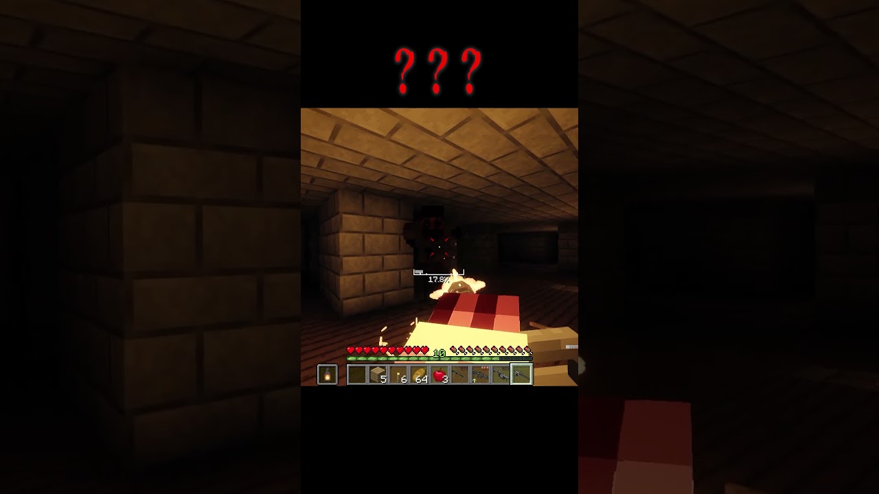 何かが壁を破壊してきて・・・！？【マイクラ・マインクラフト・ホラー】#shorts