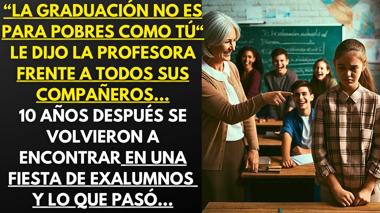 LA FIESTA DE GRADUACIÓN NO ES PARA POBRES COMO TÚ, LE DIJO LA PROFESORA, 10 AÑOS DESPUÉS...