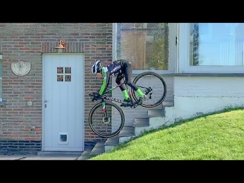 HOW TO TRAIN AT HOME - the great @ matteo.declercq (ig) exercises with his bike