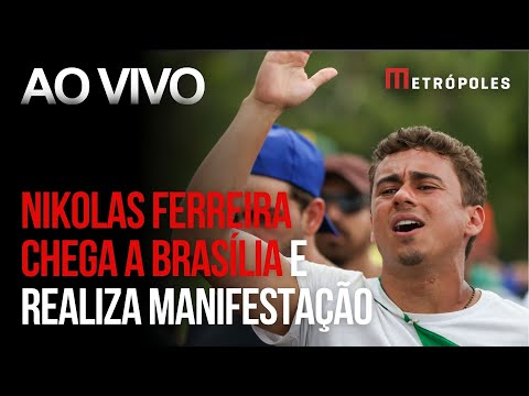 AO VIVO: Nikolas Ferreira chega a Brasília e realiza manifestação