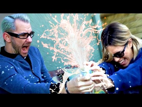 Explosive Soda Bottle Flip Challenge! Video