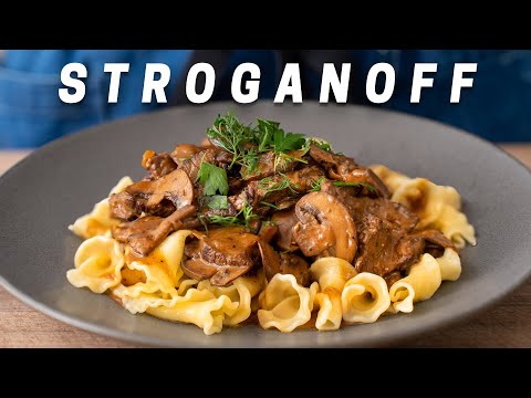Classic Comforting Beef Stroganoff with Buttered Noodles