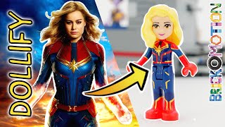 Captain Marvel as a LEGO Minidoll - a Marvel Dollify