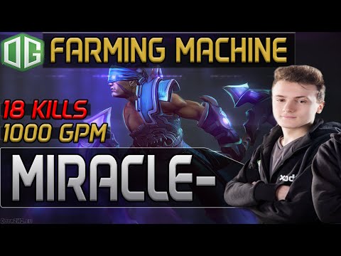 Dota 2 | OG Miracle- Anti Mage 1000GPM 18 KILLS | Ranked Gameplay