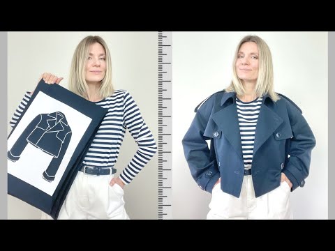 How to sew cropped trench coat? 🧵